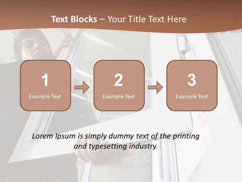 Young Construction Standing PowerPoint Template