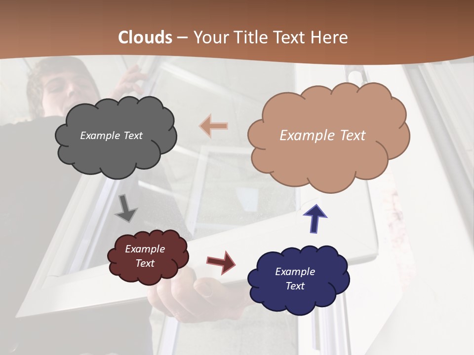 Young Construction Standing PowerPoint Template