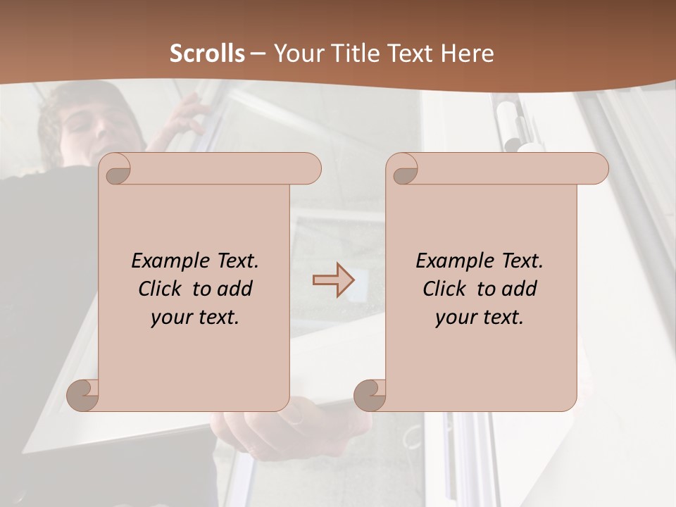 Young Construction Standing PowerPoint Template