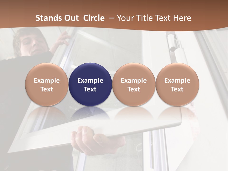 Young Construction Standing PowerPoint Template