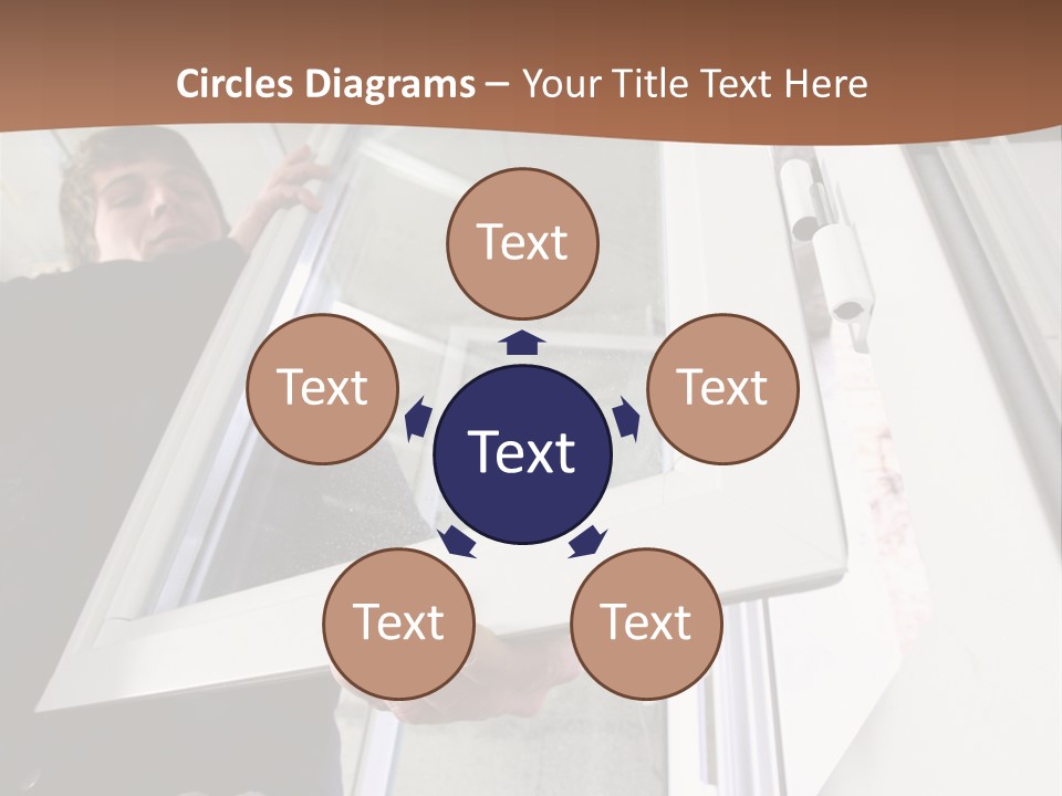 Young Construction Standing PowerPoint Template