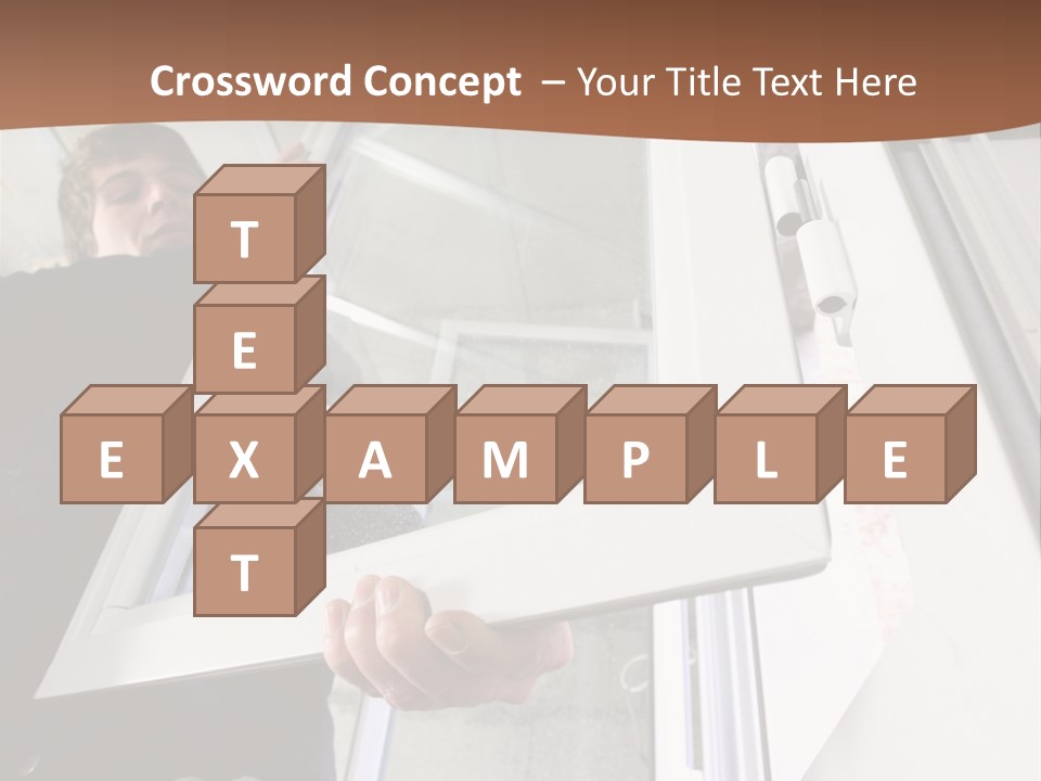 Young Construction Standing PowerPoint Template