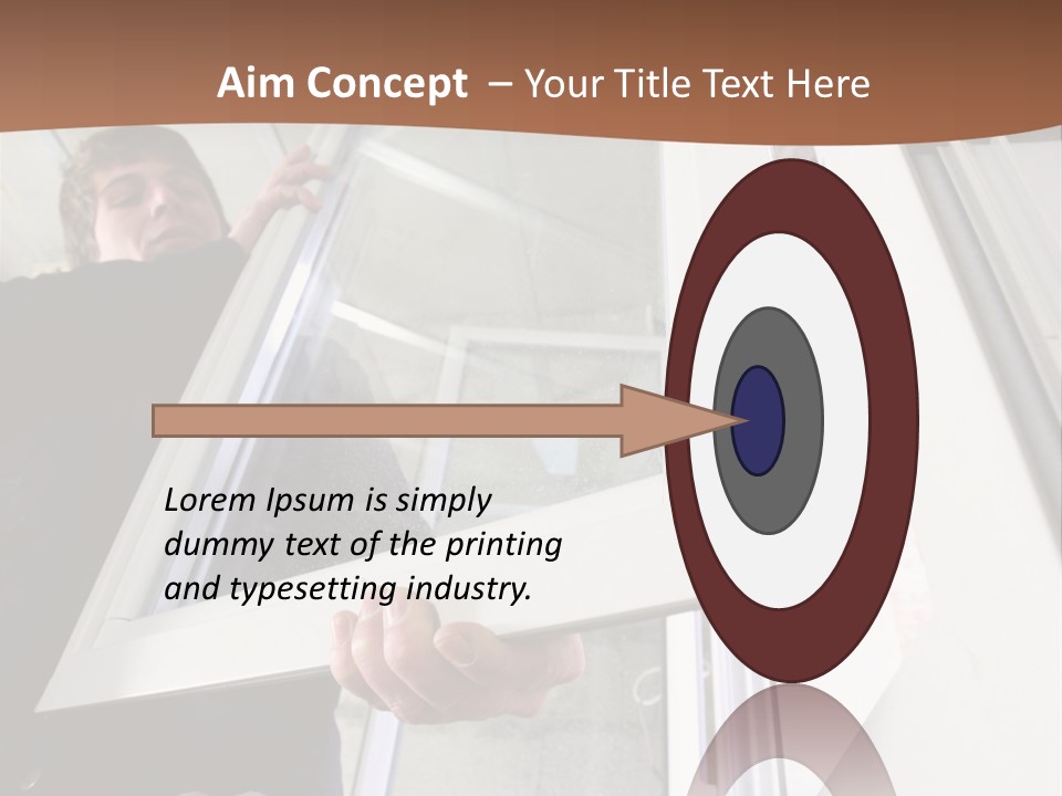 Young Construction Standing PowerPoint Template