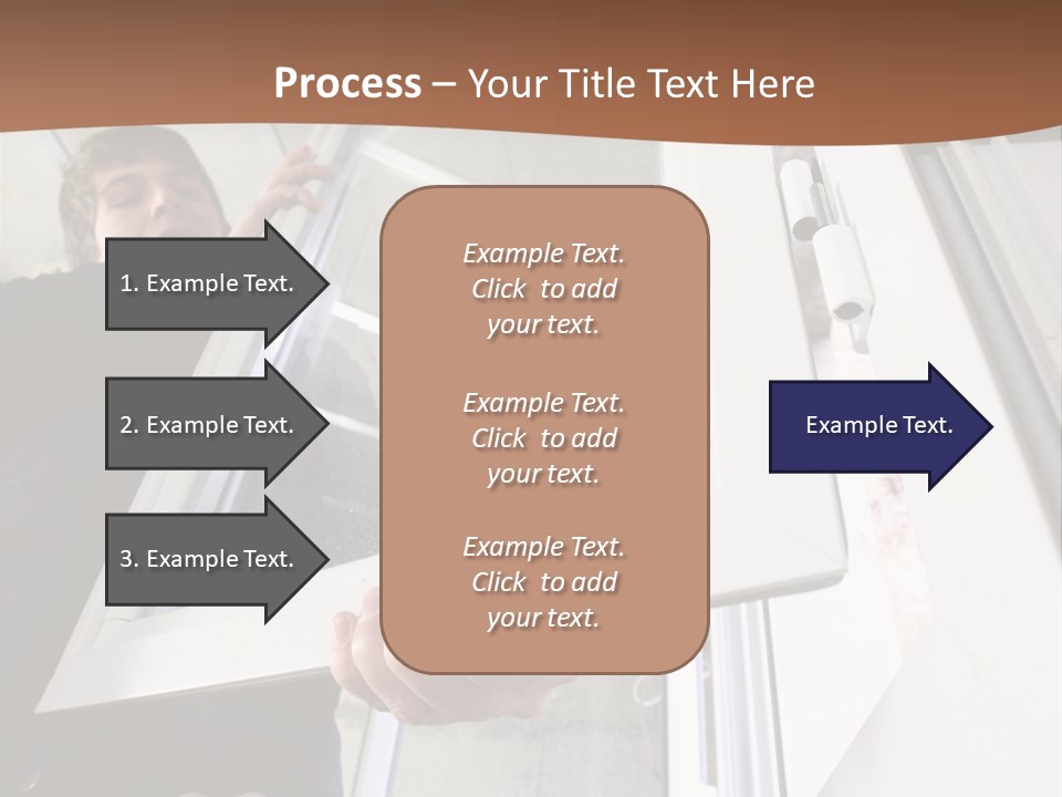 Young Construction Standing PowerPoint Template