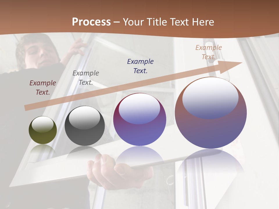 Young Construction Standing PowerPoint Template