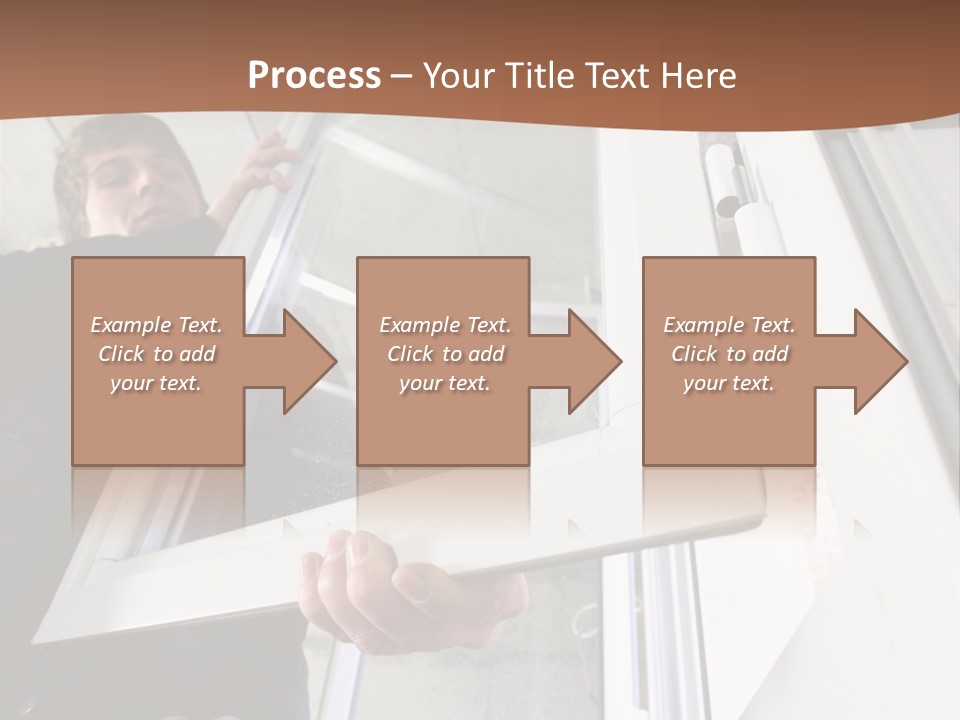 Young Construction Standing PowerPoint Template