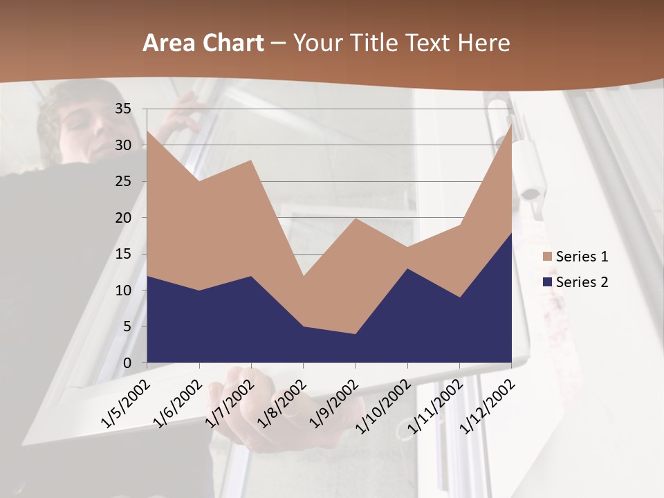 Young Construction Standing PowerPoint Template