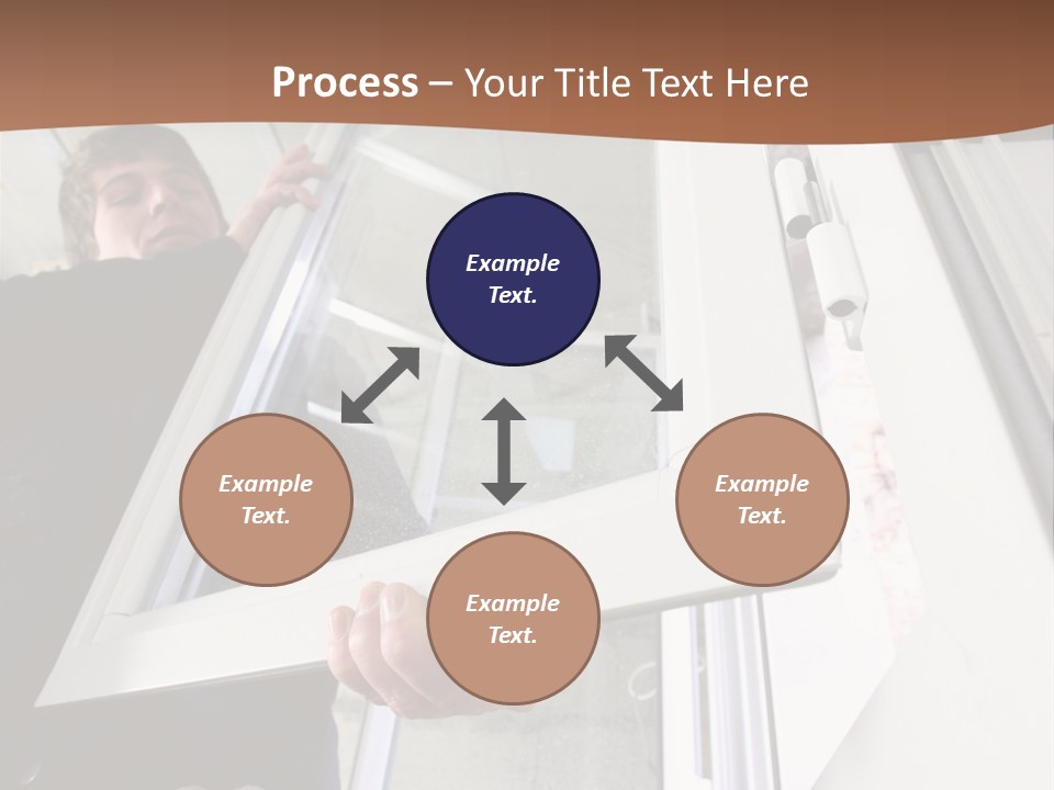Young Construction Standing PowerPoint Template