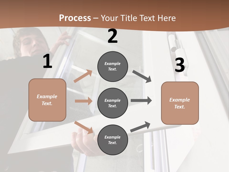 Young Construction Standing PowerPoint Template