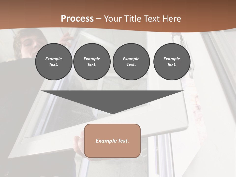 Young Construction Standing PowerPoint Template