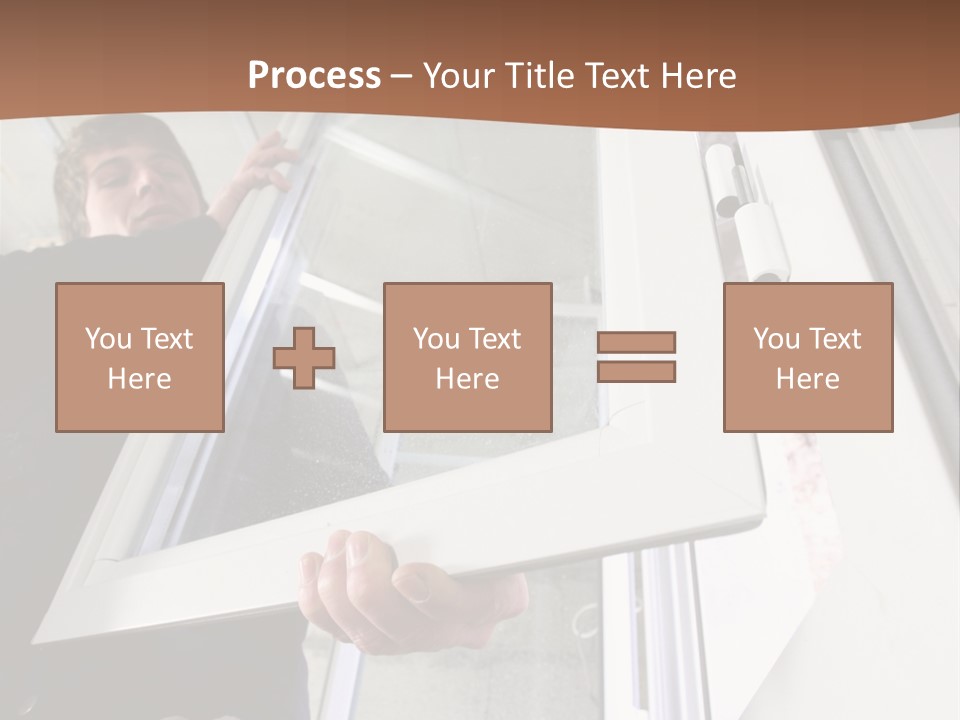 Young Construction Standing PowerPoint Template