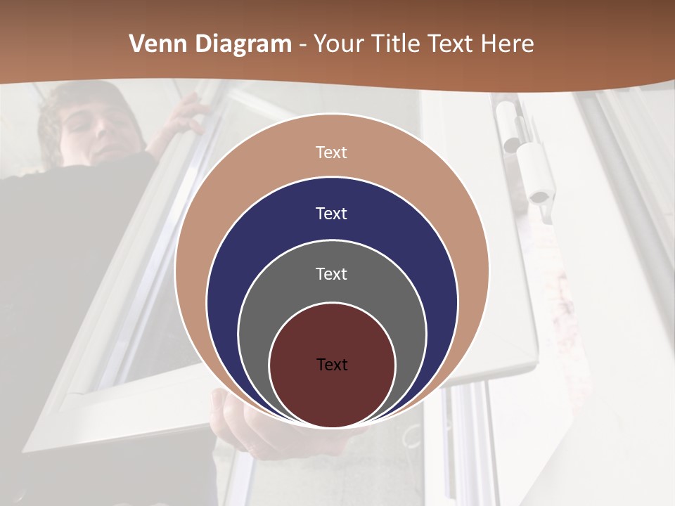 Young Construction Standing PowerPoint Template
