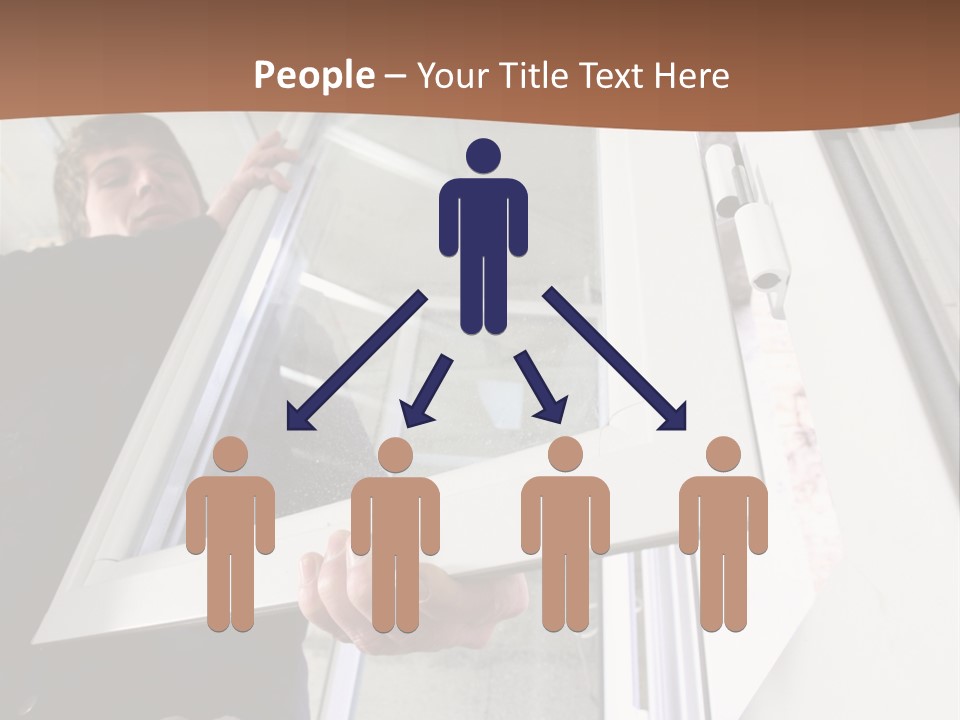 Young Construction Standing PowerPoint Template