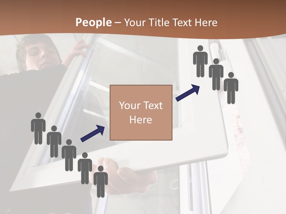 Young Construction Standing PowerPoint Template