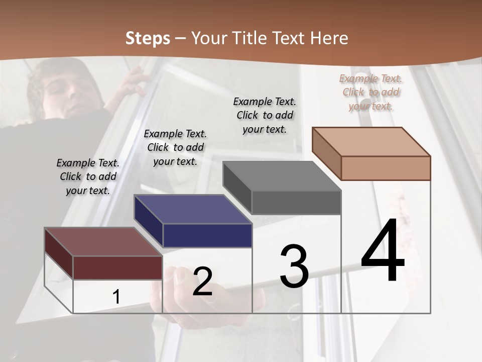 Young Construction Standing PowerPoint Template