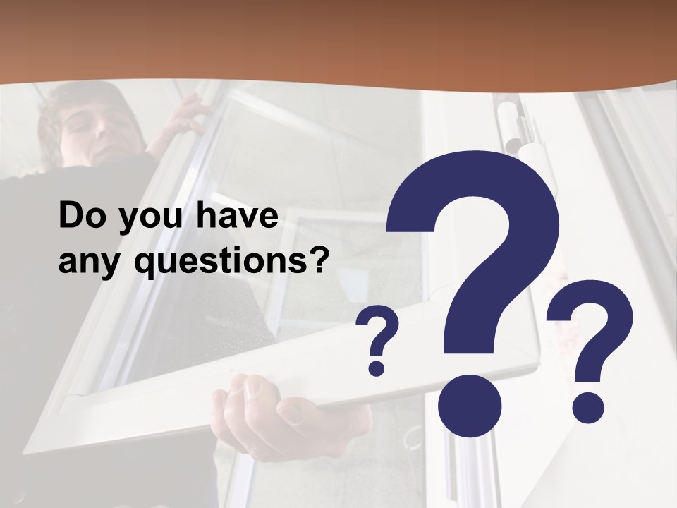 Young Construction Standing PowerPoint Template