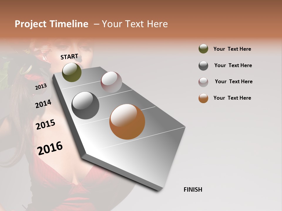 Pretty Passion Head PowerPoint Template