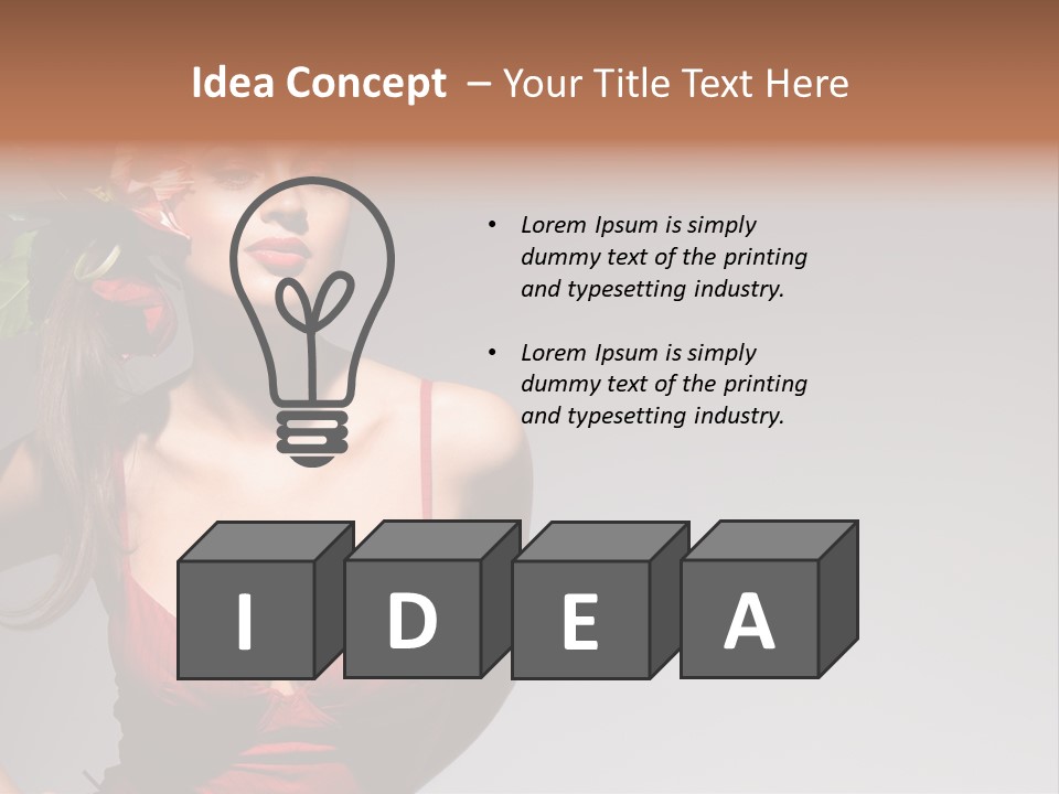 Pretty Passion Head PowerPoint Template