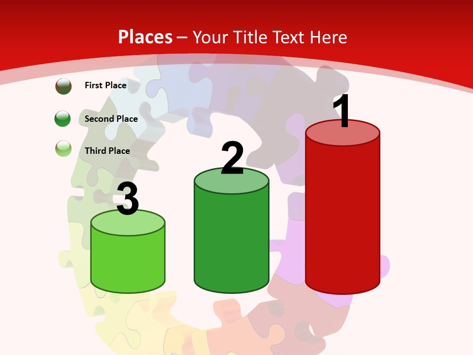 Puzzle Background Isolated PowerPoint Template