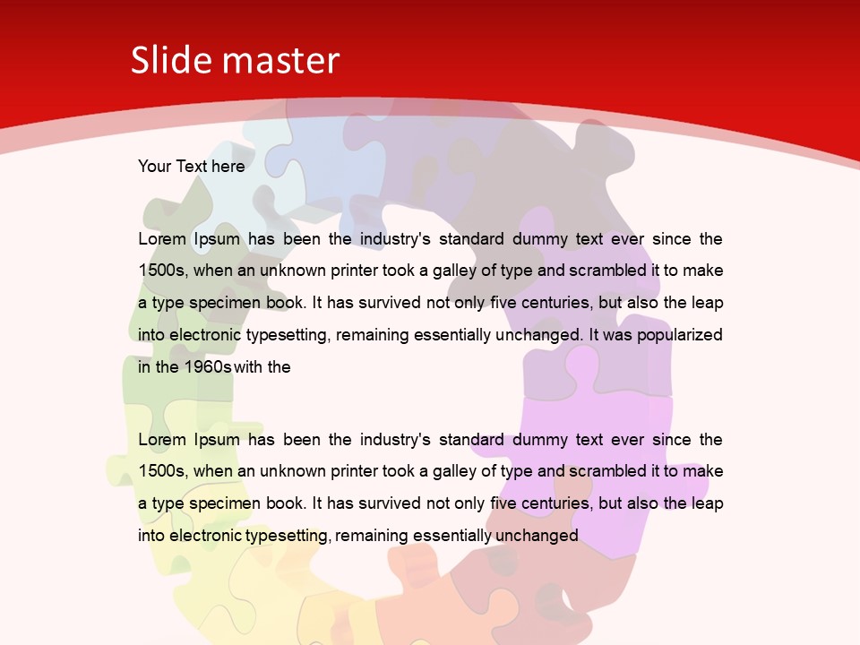 Puzzle Background Isolated PowerPoint Template