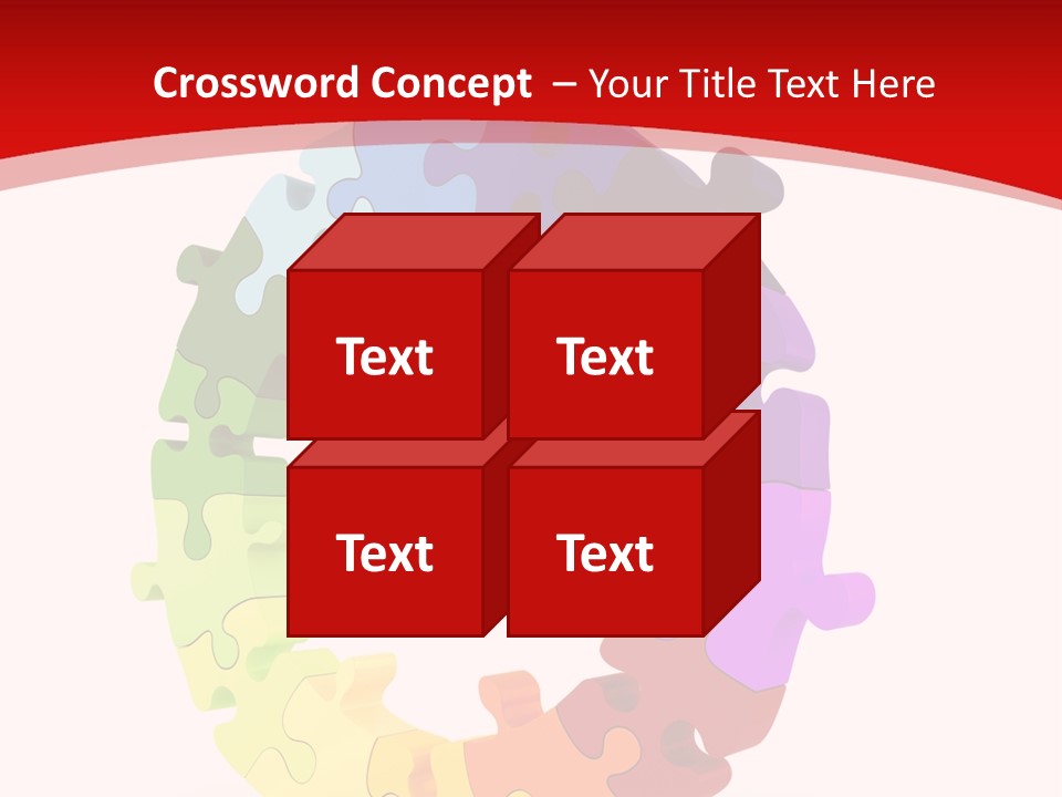 Puzzle Background Isolated PowerPoint Template