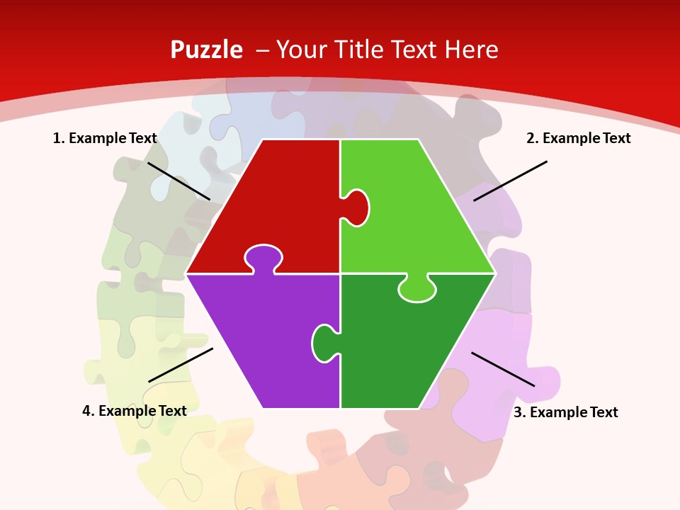 Puzzle Background Isolated PowerPoint Template