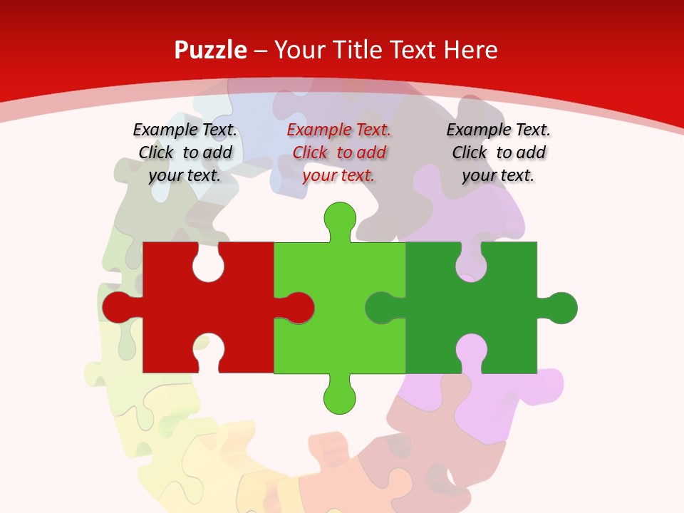 Puzzle Background Isolated PowerPoint Template