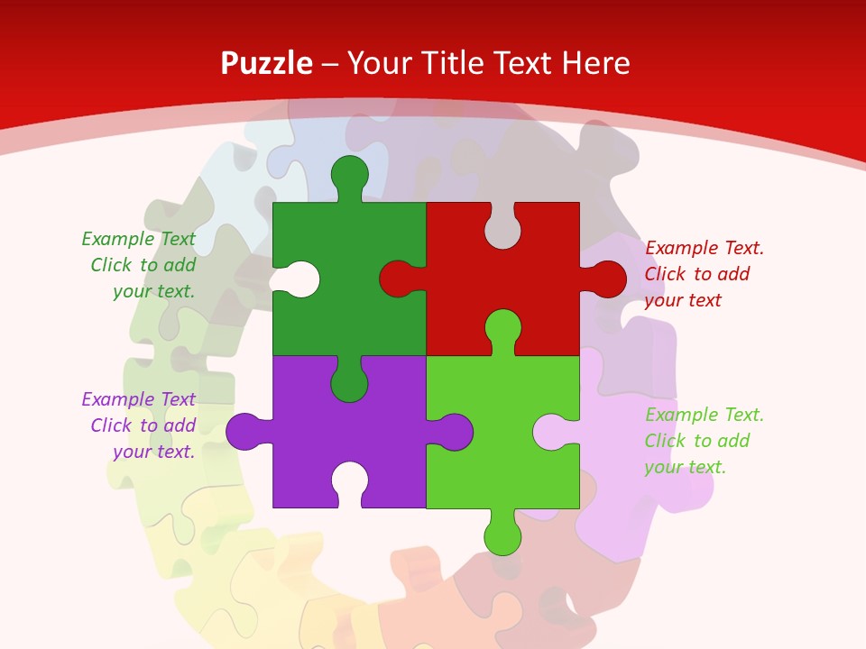 Puzzle Background Isolated PowerPoint Template