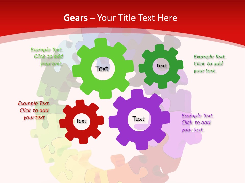 Puzzle Background Isolated PowerPoint Template