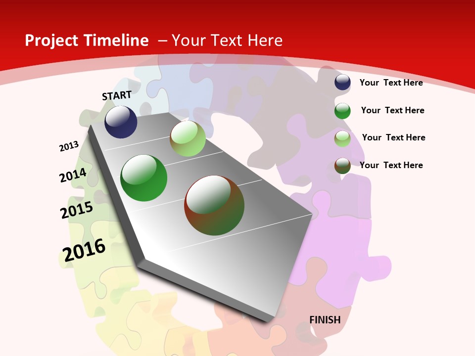 Puzzle Background Isolated PowerPoint Template