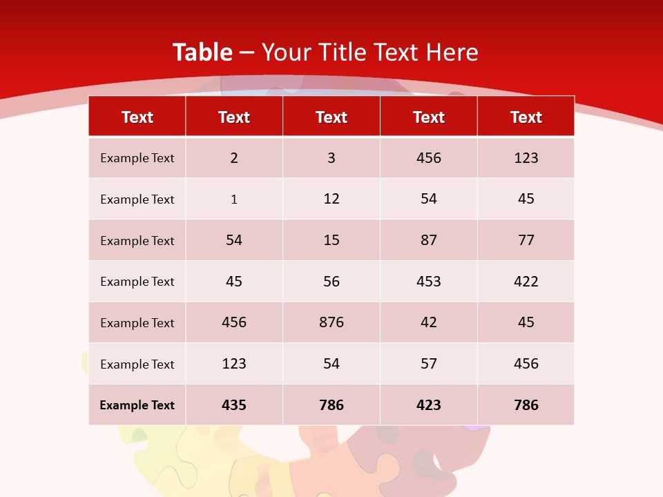 Puzzle Background Isolated PowerPoint Template