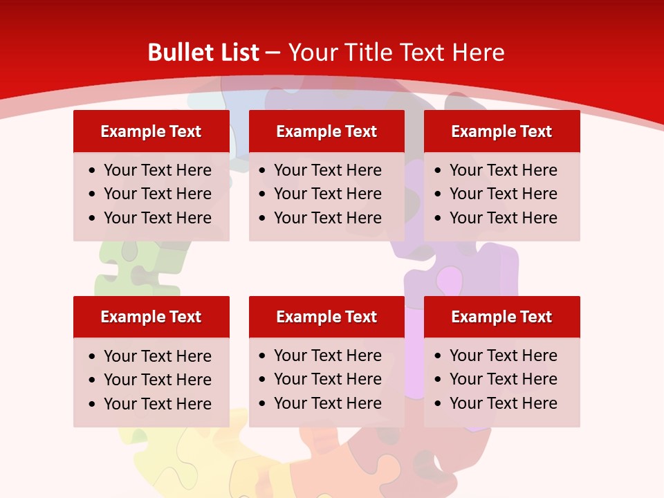 Puzzle Background Isolated PowerPoint Template