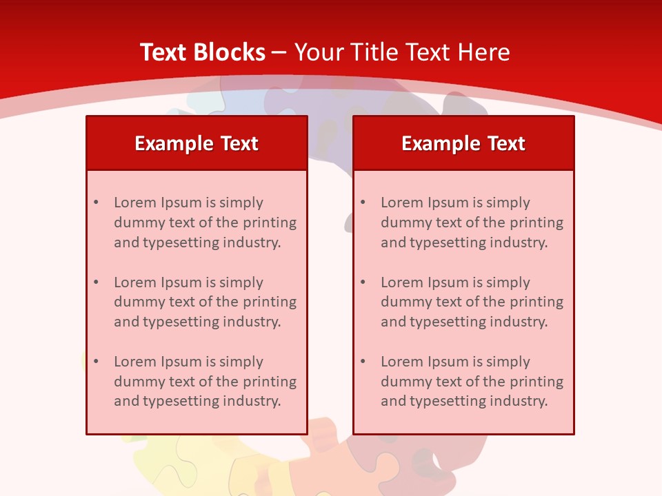 Puzzle Background Isolated PowerPoint Template