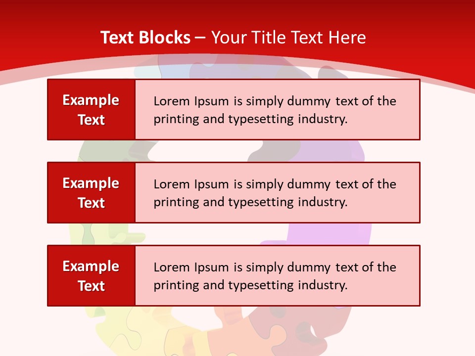 Puzzle Background Isolated PowerPoint Template