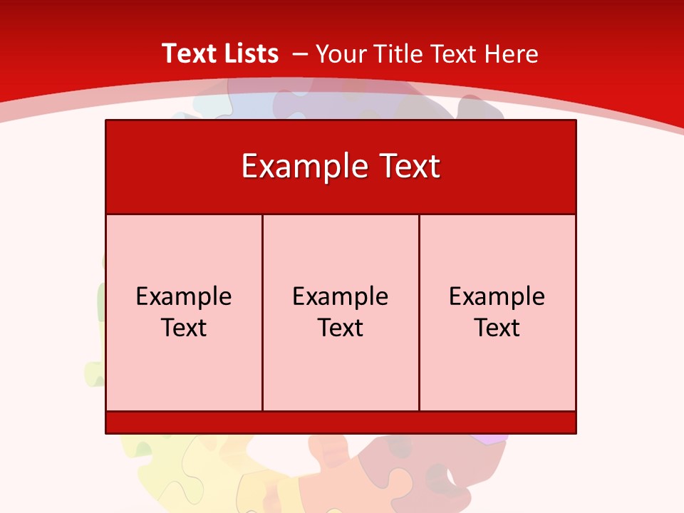 Puzzle Background Isolated PowerPoint Template