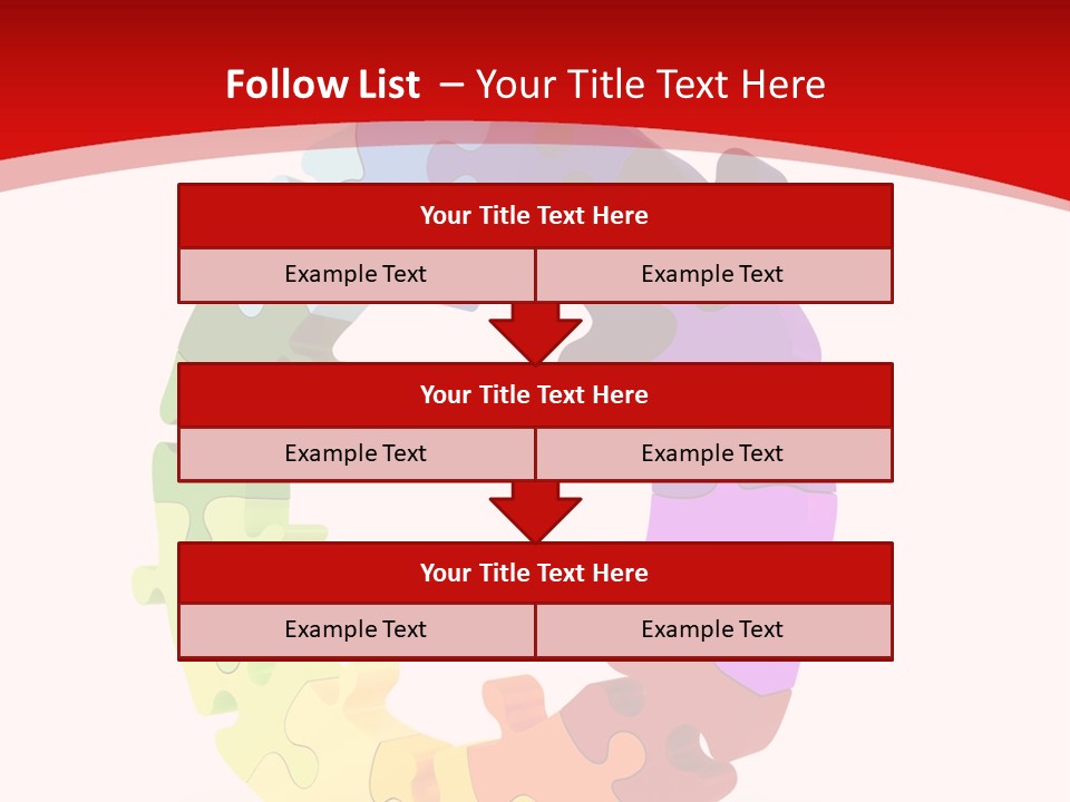 Puzzle Background Isolated PowerPoint Template