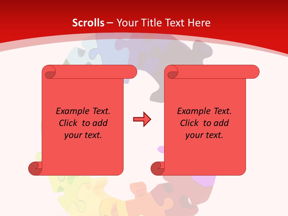 Puzzle Background Isolated PowerPoint Template