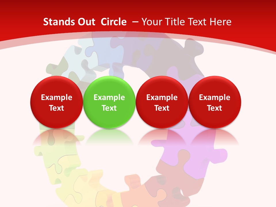 Puzzle Background Isolated PowerPoint Template