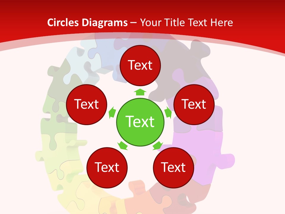 Puzzle Background Isolated PowerPoint Template