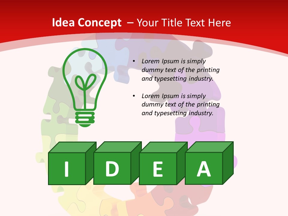 Puzzle Background Isolated PowerPoint Template