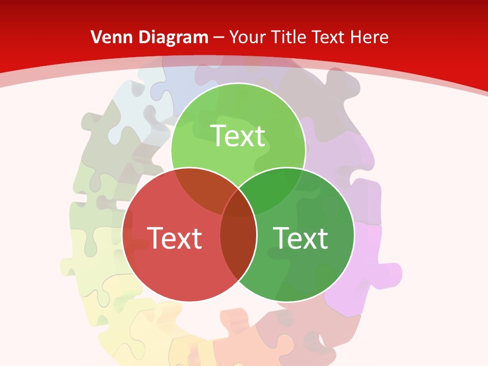 Puzzle Background Isolated PowerPoint Template