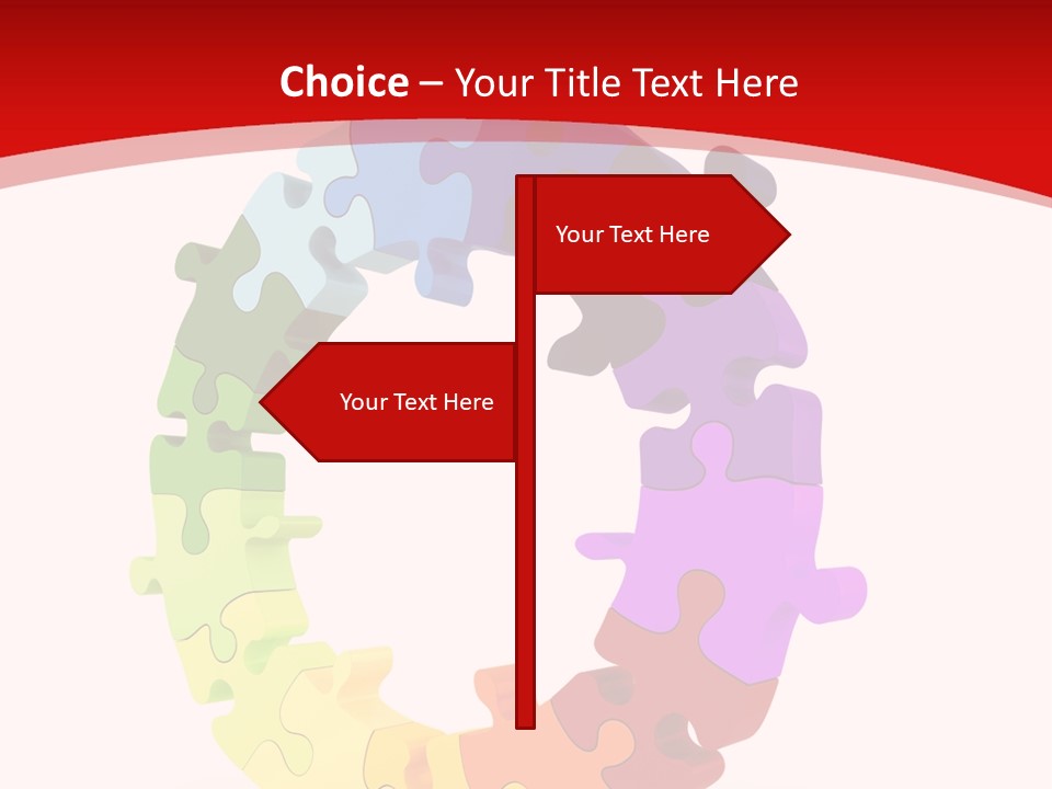 Puzzle Background Isolated PowerPoint Template