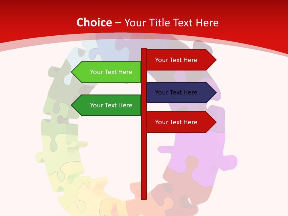 Puzzle Background Isolated PowerPoint Template