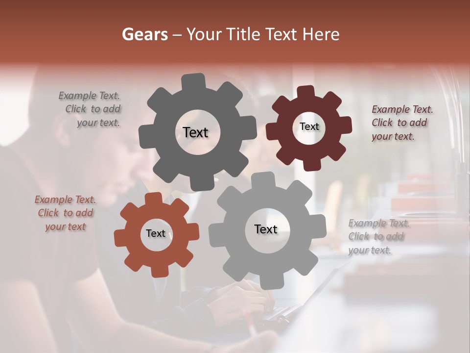 Load Machinery Gold PowerPoint Template