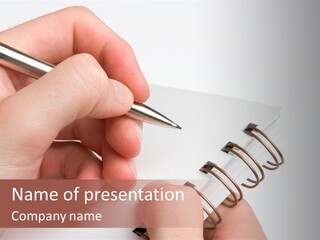 Spiral Message Male PowerPoint Template