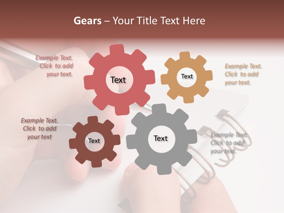 Spiral Message Male PowerPoint Template