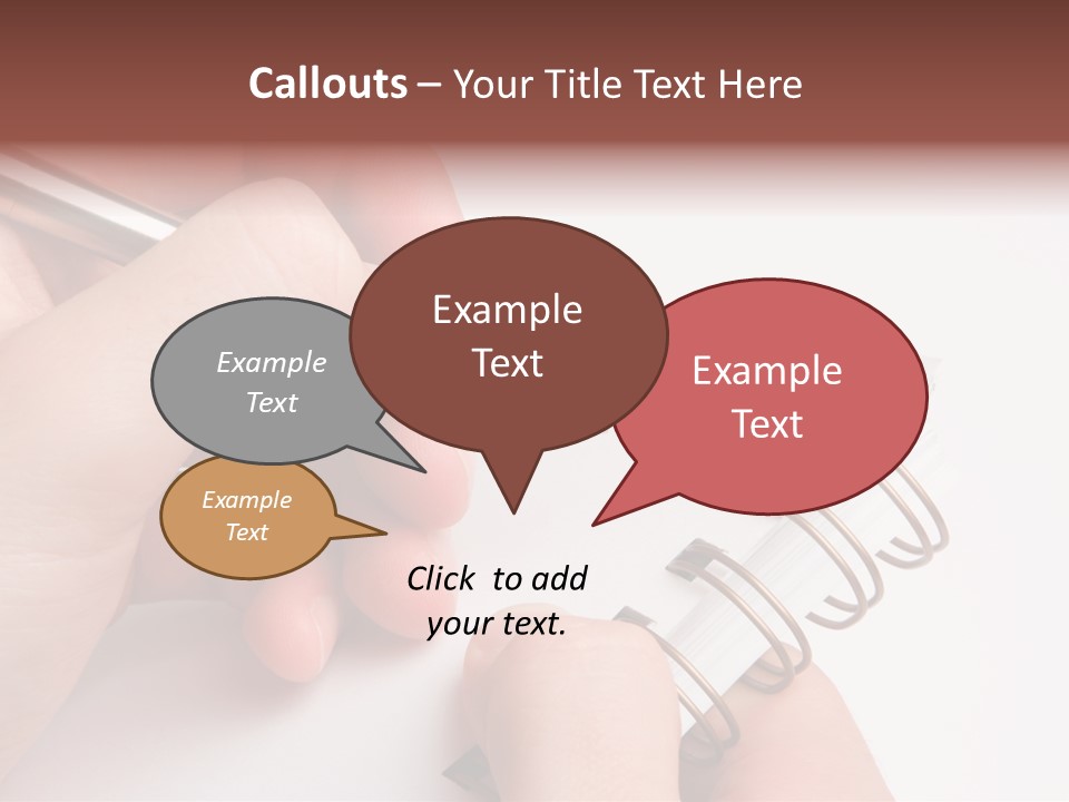 Spiral Message Male PowerPoint Template