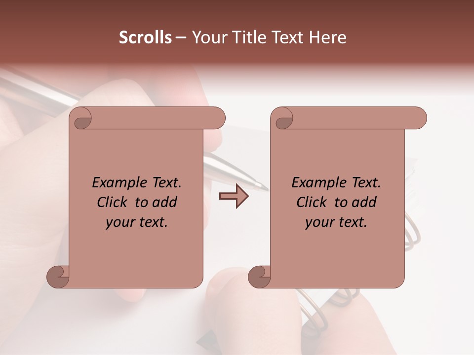 Spiral Message Male PowerPoint Template