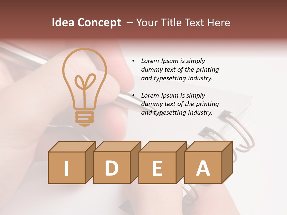 Spiral Message Male PowerPoint Template