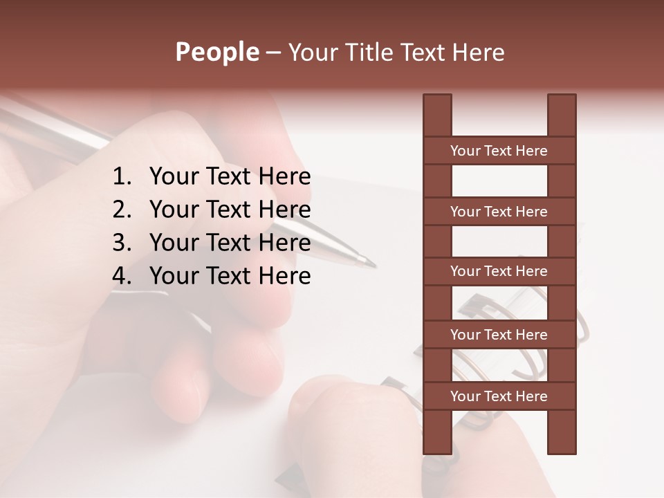 Spiral Message Male PowerPoint Template